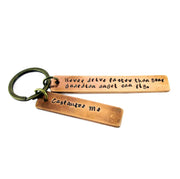 Streetsoul Pure Copper Bar Keyring Stamped with Custom Message Keychain