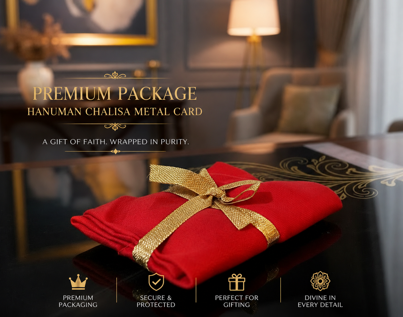 Hanuman Chalisa Laser Engraved Steel Card