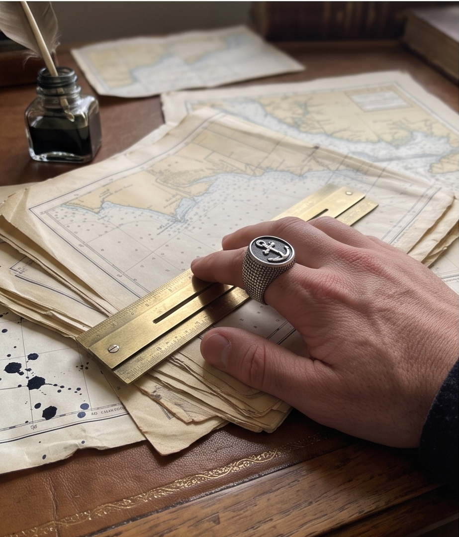 Anchor Silver Finger Ring