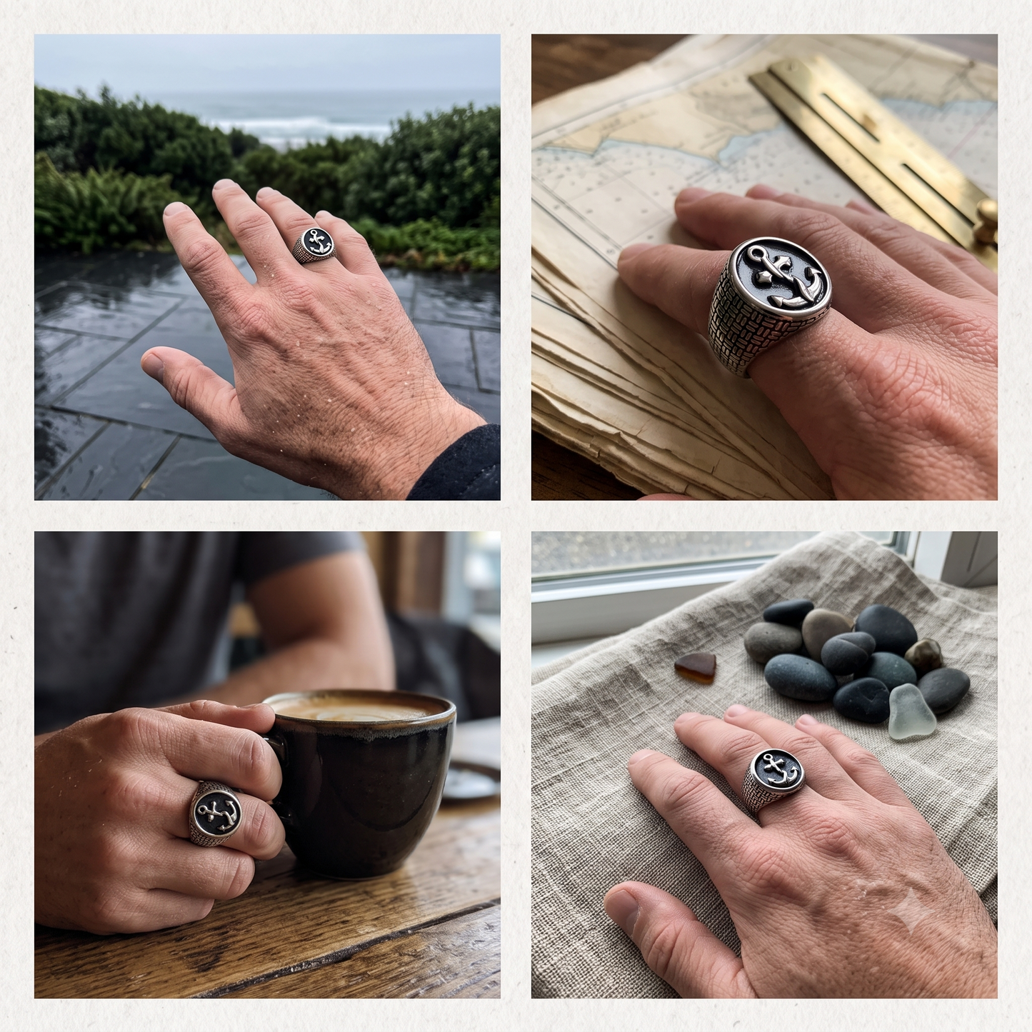 Anchor Silver Finger Ring