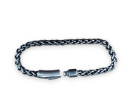 STREET SOUL Oxidized Rope 6mm Pure Stainless Steel Franco Link Chain Bracelet, American trending - Biker Punk Style Bracelet