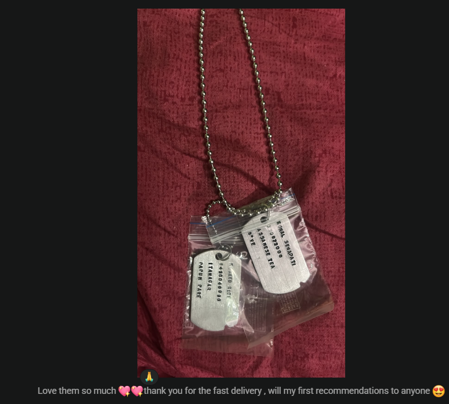 Rustic Double Army Tags Light Weight Aluminium 2mm Regular size Dog Tags Stamped