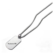 3 mm Thick Custom Engraved Steel Engraved Army Tag Dog Tag Chain for Men.
