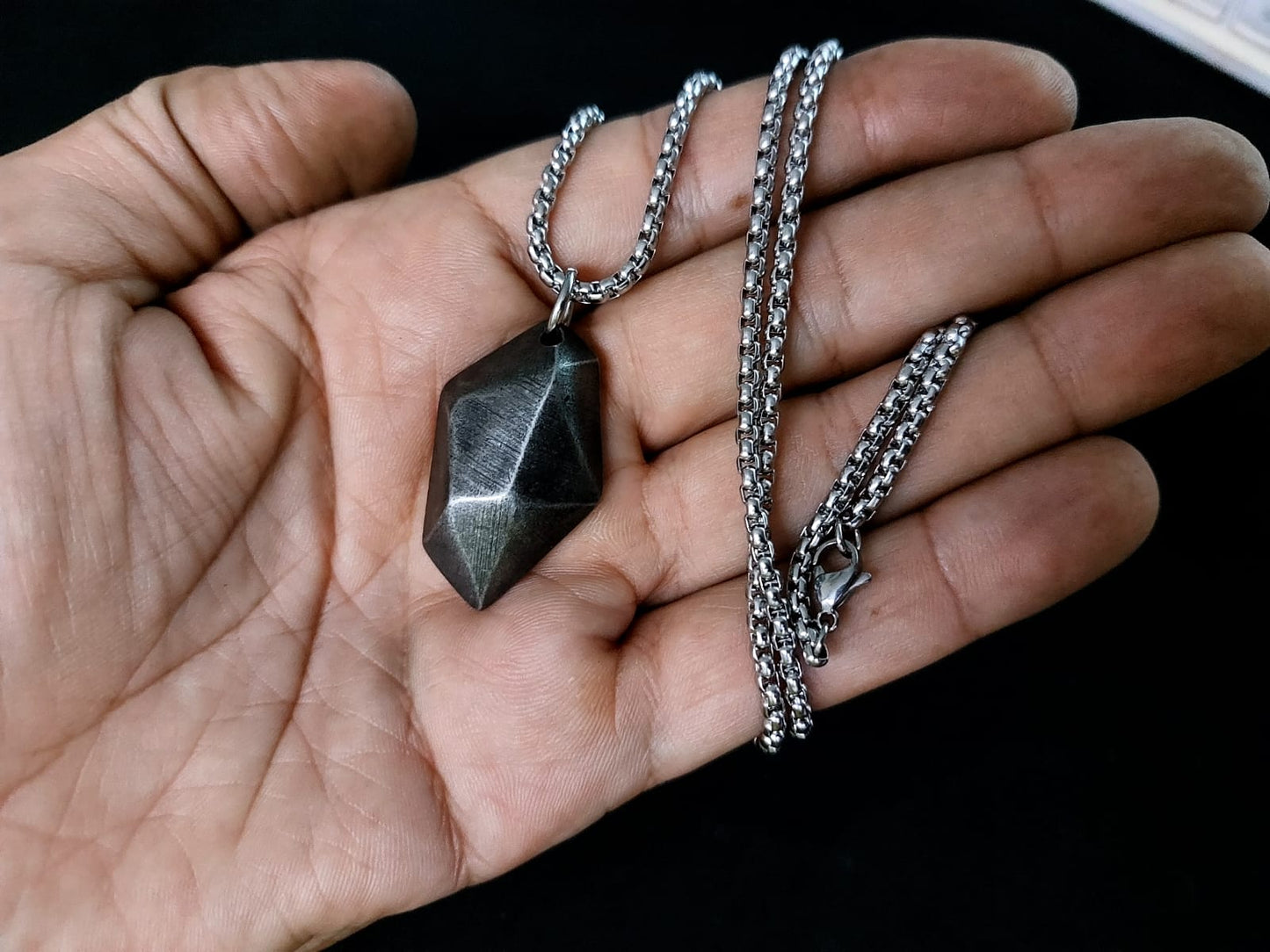 STREET SOUL Wishing Stone Stainless Steel Necklace Pendant for Men