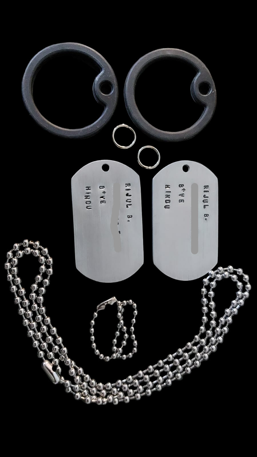 Rustic Double Army Tags Light Weight Aluminium 2mm Regular size Dog Tags Stamped