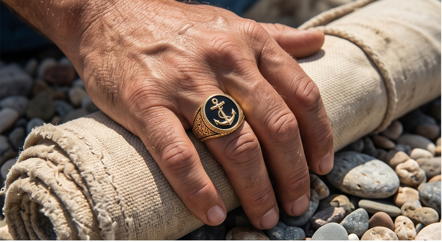 Anchor Gold Finger Ring