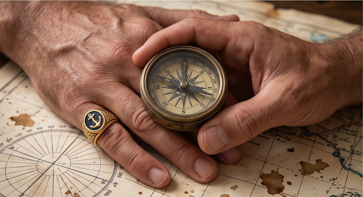 Anchor Gold Finger Ring