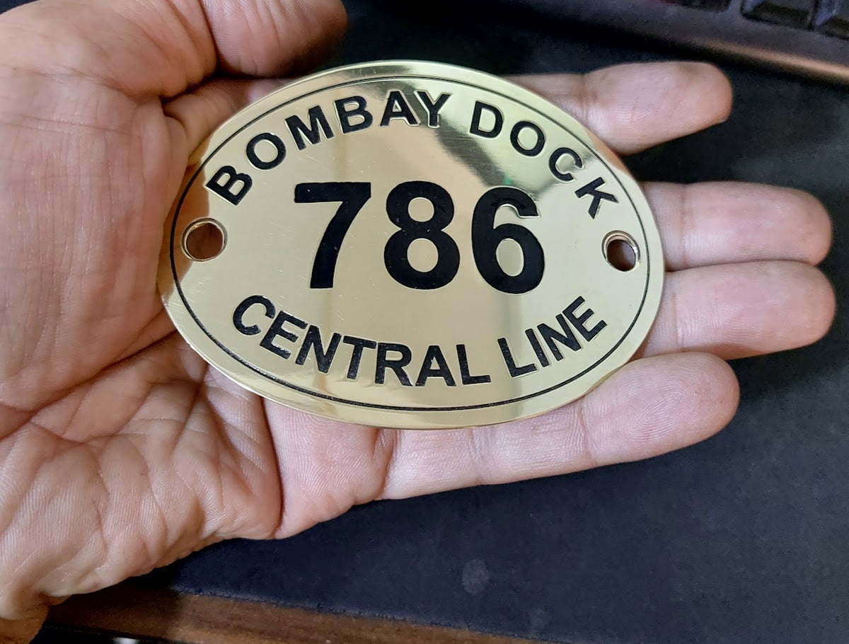 Custom Arm Brass Band Badge – Personalized Solid Brass Plate