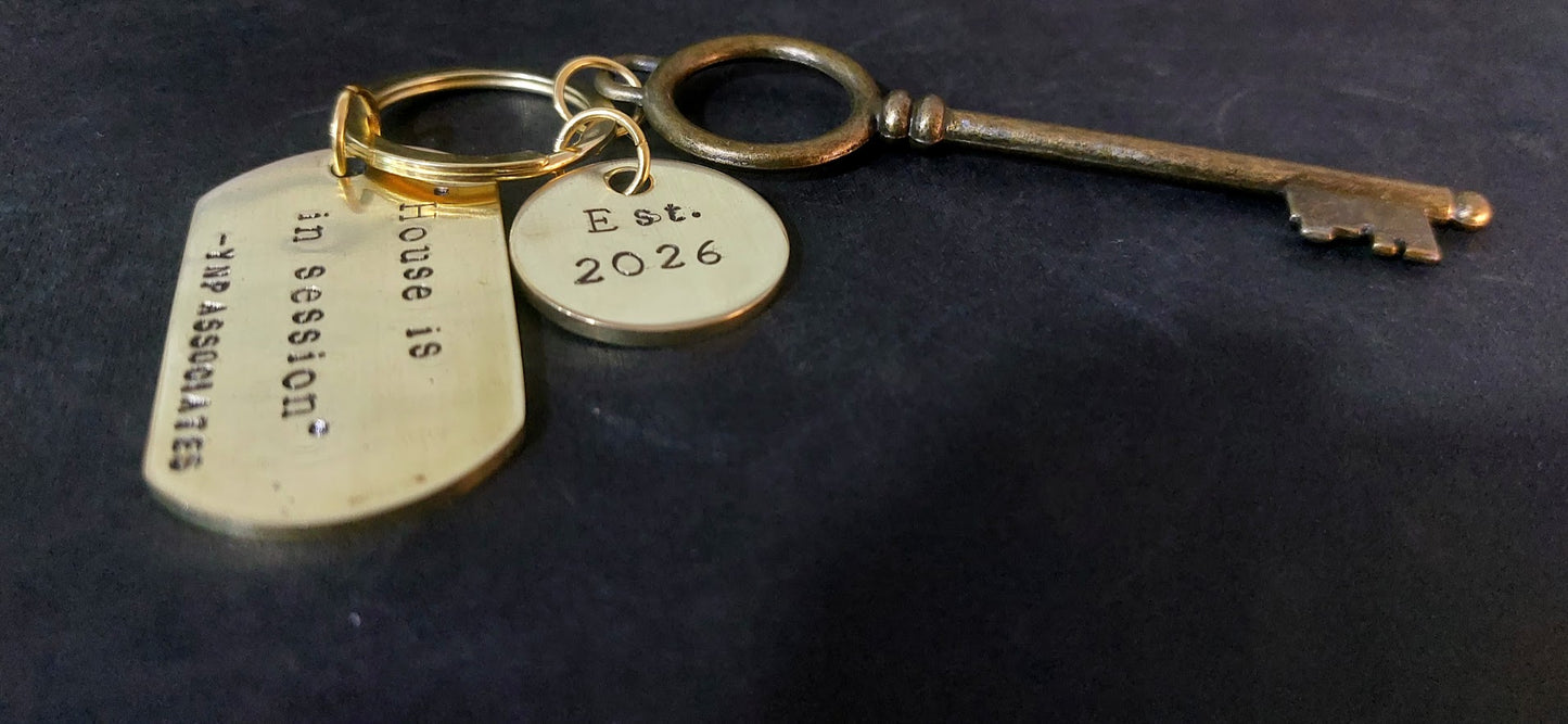 Personalized Brass Keyring