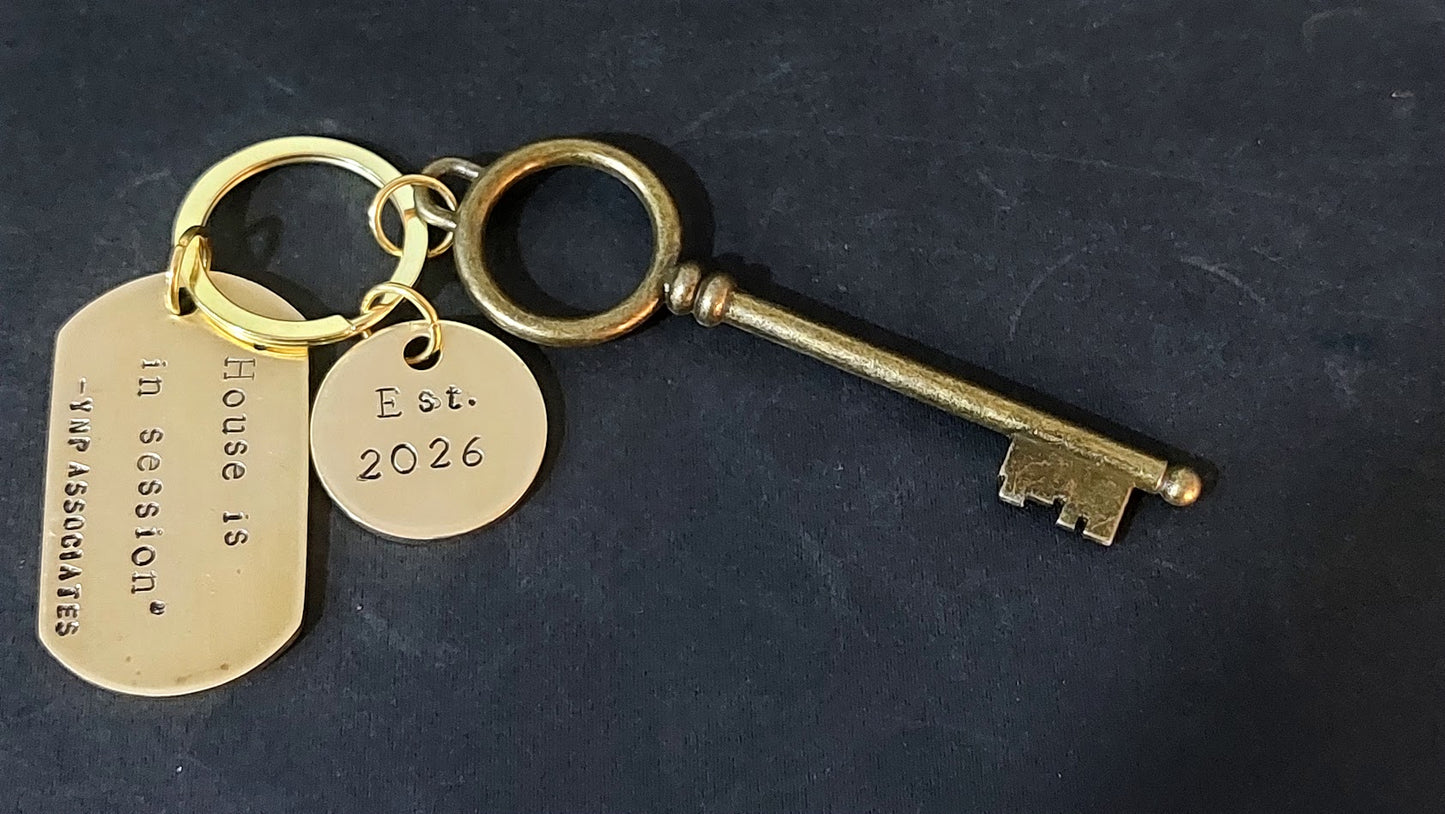 Personalized Brass Keyring