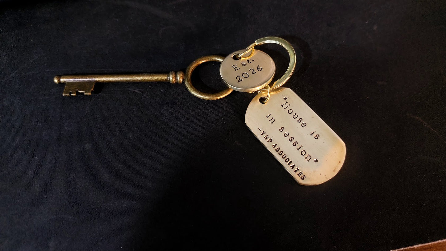 Personalized Brass Keyring