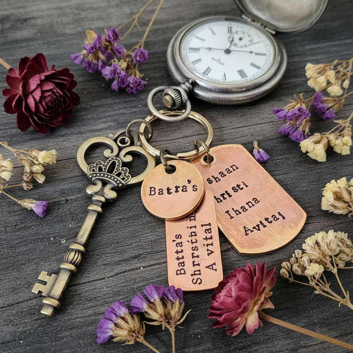 Personalized Copper Keyring