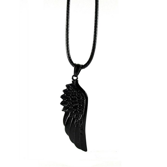 Streetsoul Angel Wing Black Pendant Steel 2 inches Necklace for Men.