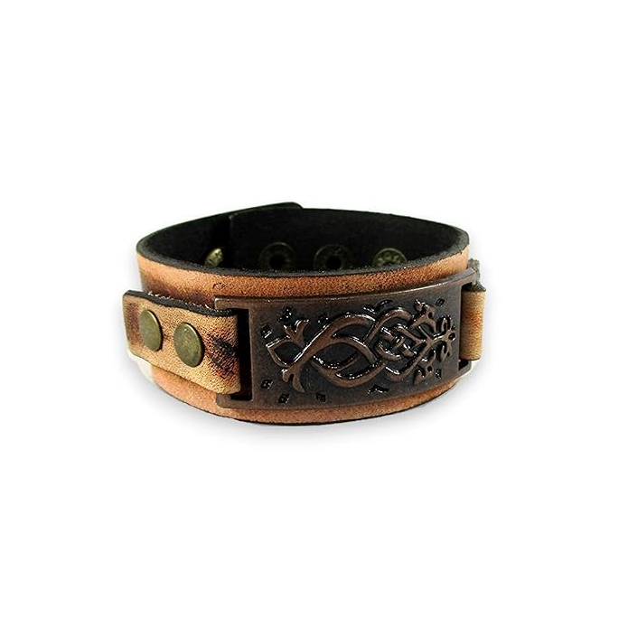 Antlers Leather Cuff Bracelet- unisex bracelet