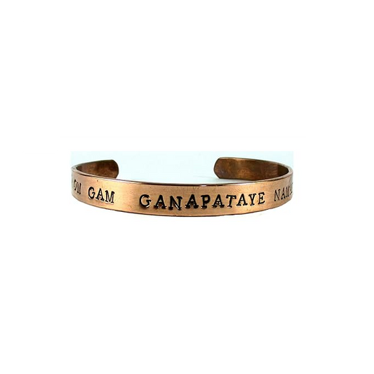 Streetsoul Copper Copper Ganpati bracelet Kada for Men & Boys (Copper)