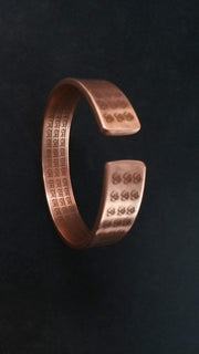 108 times Om and 108 times Ram Cuff Kada Pure Solid Copper Bracelet 15mm Width 3mm For Men (Copy)