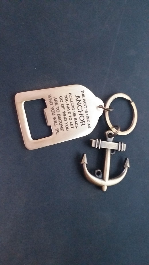 Anchor brass Key Ring