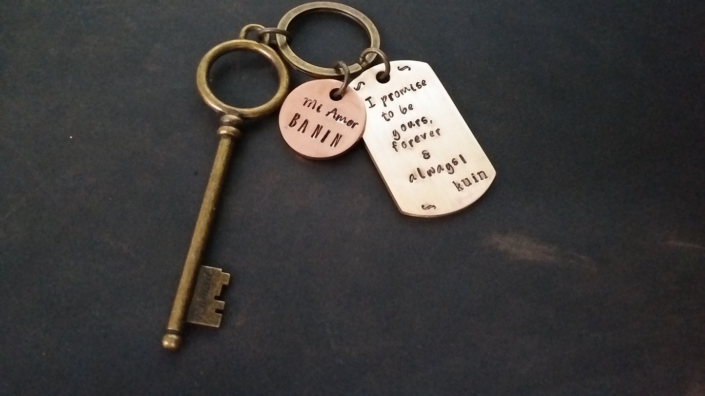 Personalized Copper Keyring