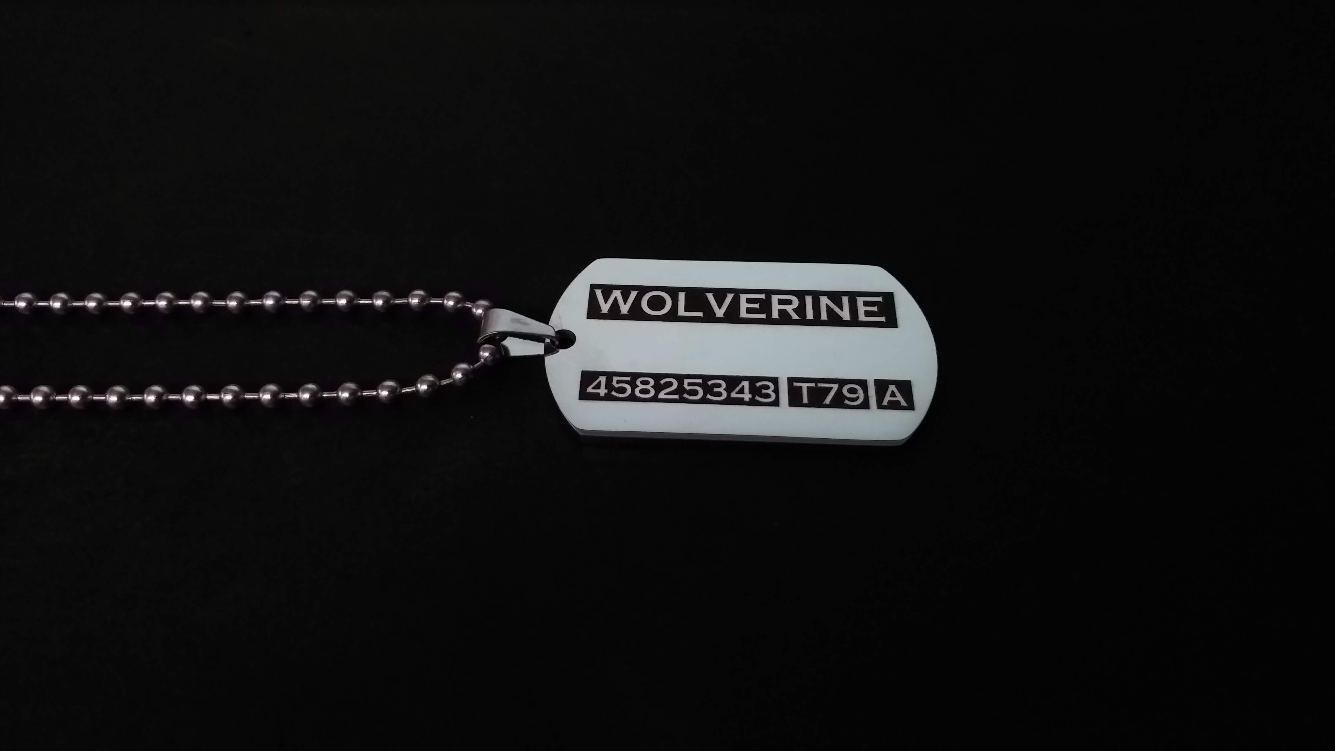 STREET SOUL Xmen Logan / Wolverine Stainless Steel Army Tag, Logan Nec ...