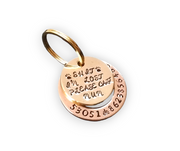 STREET SOUL Pet ID Personalized Copper and Brass Hand Stamped Tag Customized Dog Tag