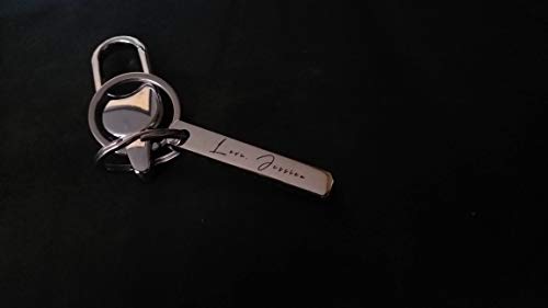 Streetsoul Upto 4 Sides Personalized Laser Engraved Keyring Stainless Steel Bar Keyring on 8 mm Bar Gift For Men