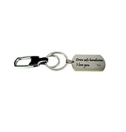 Streetsoul Drive Safe Message Laser Engraved Keychain Stainless Steel Silver Keyring on 2mm Tag Gift for Women & Men.