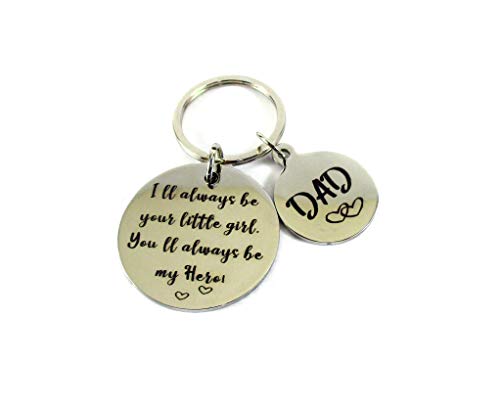 Little Girl Dad Hero Keychain