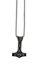 Streetsoul Tribal Pendant Silver Link Chain 30 Inches Gloss Necklace Gift for Men.