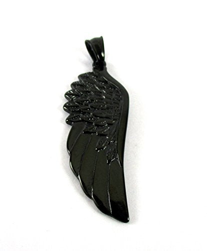 Streetsoul Angel Wing Black Pendant Steel 2 inches Necklace for Men.