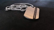 Streetsoul Raised Engraving Steel Custom Engraved Army Tag Dog Tag Chain for Men.