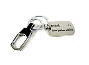 Streetsoul Drive Safe Message Engraved Sturdy Stainless Steel Silver Keyring on 3 mm for Women and Men.
