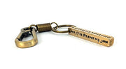 STREET SOUL Personalized Hand Stamped Keyring Pure Brass Bar Keyring on 8 mm Bar Gift for Women & Men