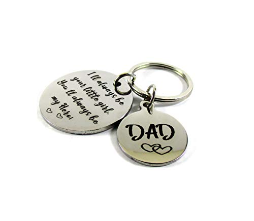 Little Girl Dad Hero Keychain