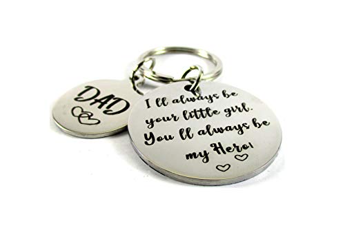 Little Girl Dad Hero Keychain