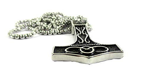 Streetsoul Tribal Pendant Silver Link Chain 30 Inches Gloss Necklace Gift for Men.