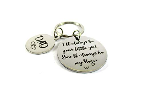 Little Girl Dad Hero Keychain