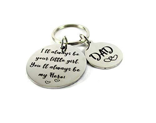 Little Girl Dad Hero Keychain