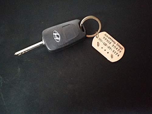 Car Bike Key Chain Personalized Copper Key Ring