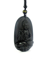Streetsoul Glass Buddha Black Matte Gloss Bead Necklace Gift for Men.
