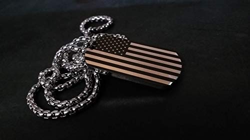 Raised Engraving Steel Custom Engraved Army Tag Dog Tag Chain