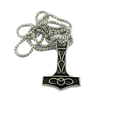 Streetsoul Tribal Pendant Silver Link Chain 30 Inches Gloss Necklace Gift for Men.