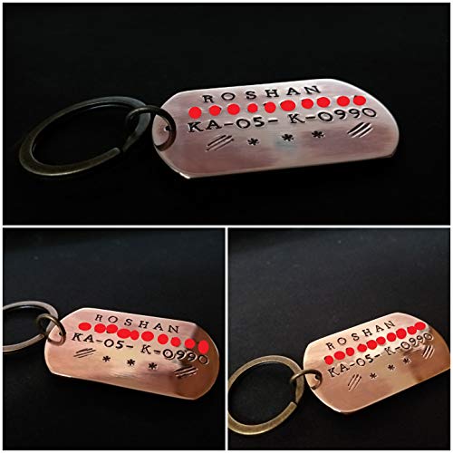 Car Bike Key Chain Personalized Copper Key Ring