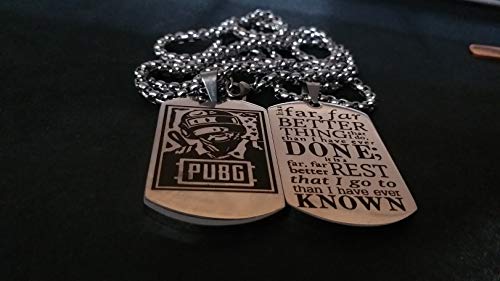 Raised Engraving Steel Custom Engraved Army Tag Dog Tag Chain