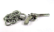Streetsoul Revolver Gun Necklace Pendant Silver Link Chain 28 Inches Gloss Necklace for Men.