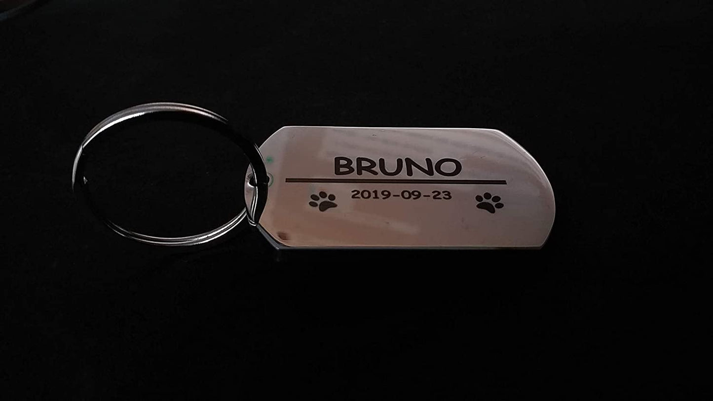 Custom Name Tag Pet ID Personalized Stainless Steel Engraved Tag for Pet Dog, Cat ID Customized Dog Tag 2 INCHES Army TAG