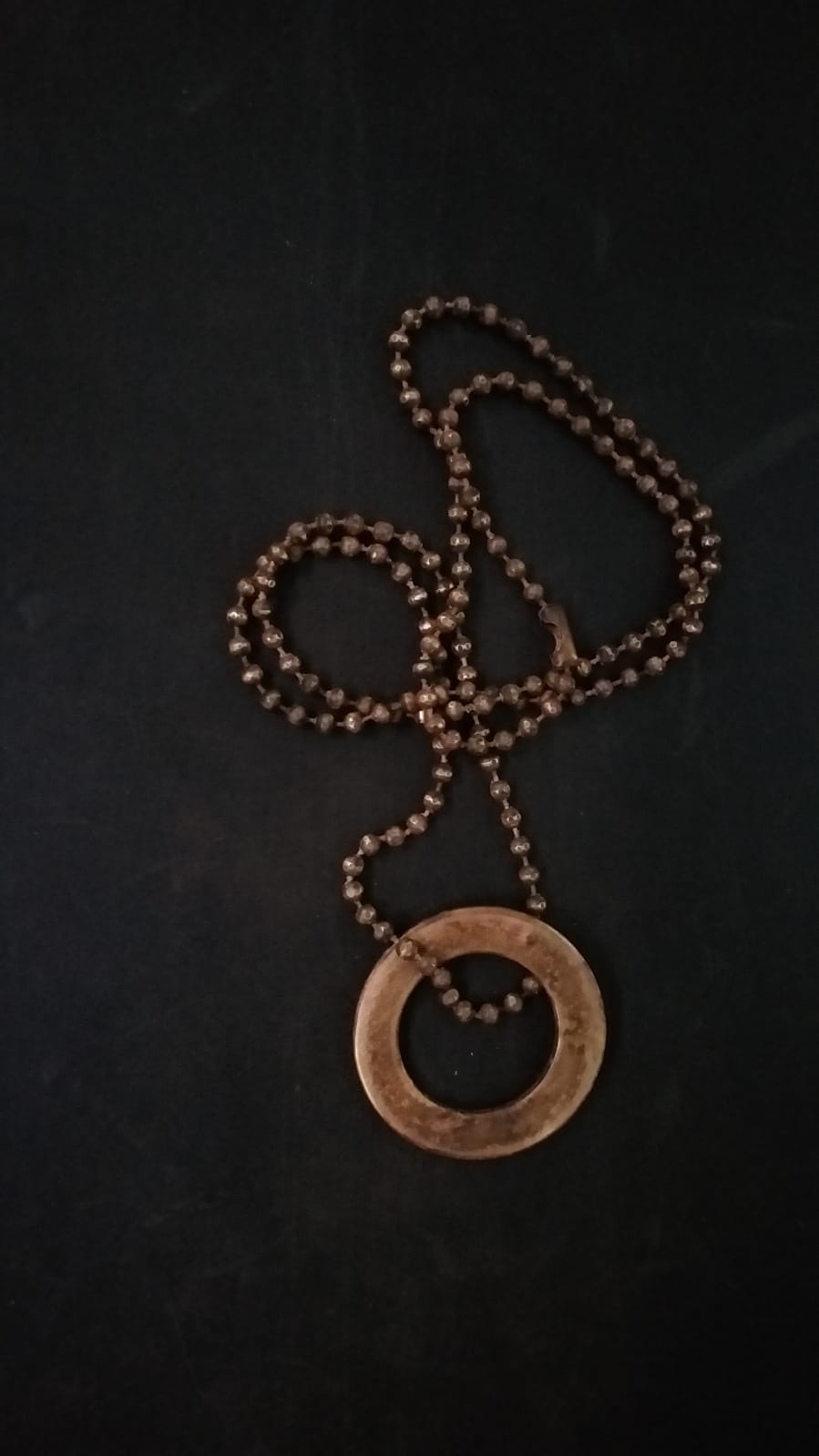 FARZI inspired Oxidized Brass chain and pendant.