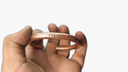 Custom Stamped Hand Crafted 8 mm Diameter Cuff Kada Pure Solid Copper Bracelet For Men.