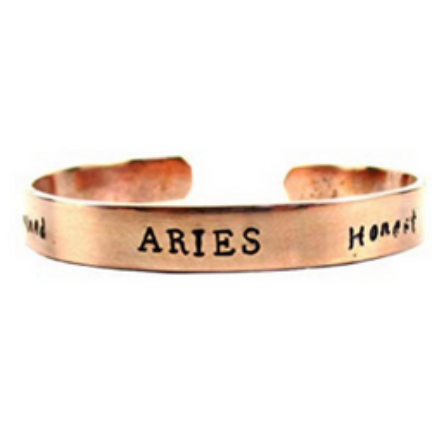 Streetsoul Pure Copper Aquarius Gemini Sun Signs Zodiac Handmade Stamped Cuff Bracelet For Men