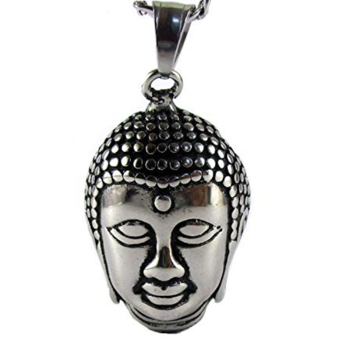 Sterling Silver 92.5% Pure Spiritual God Gautam Buddha Pendant for Kid