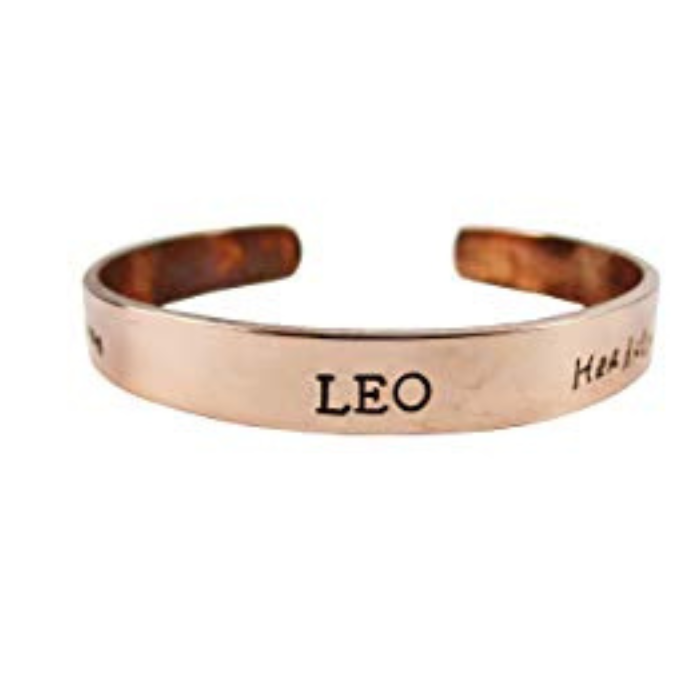 Coastal Jewelry Agate and Lava Stone Leo Sign Stretch Bracelet - Walmart.com